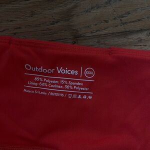 Outdoor Voices Bright Red Performance leggings